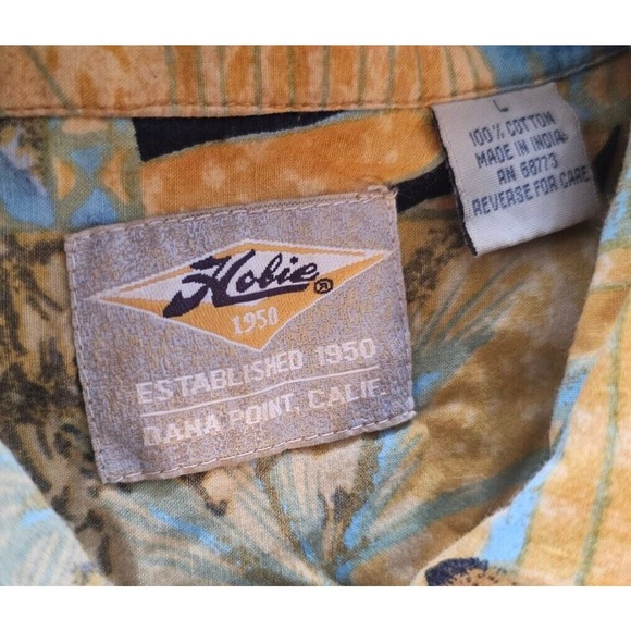 Vintage Rare Hobie Cat Button Up Shirt Large - Picture 1 of 3